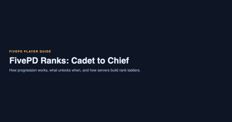 FivePD Ranks Explained: Cadet to Chief Progression